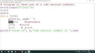 Python program to find sum of n odd Natural Number