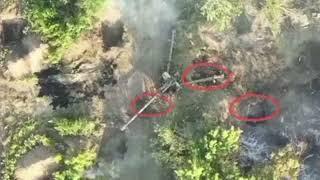 Ukrainian Tank Crews Destroy Russian Artillery Hidden Among Trees