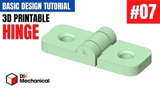 Design 3D Printable HINGE - Narrated Tutorial of 3D Modeling Using Designspark Mechanical #06