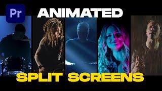 How to Make Animated Split Screens in Premiere Pro (10 Split Screens Template)