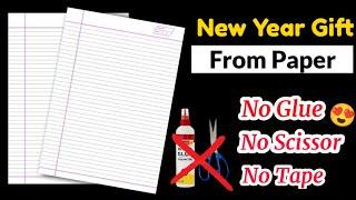 Happy new year gift box | Happy new year greeting card | Easy New Year Card Making/Paper crafts easy