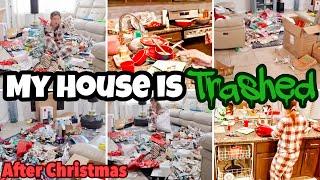 AFTER CHRISTMAS CLEAN WITH ME! MY HOUSE IS TRASHED! CLEANING MY ANXIETY AWAY! CLEANING MOTIVATION