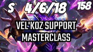 Vel'koz support gameplay Ranked S14 4/6/18 S Vel'KOZ LOL 158 Game, Winning