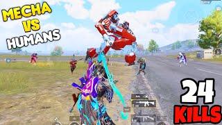 Mecha Robots Vs Human in BGMI • (24 KILLS) • BGMI Gameplay