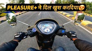 New Hero Pleasure plus Xtec Ride Review | 2024 Pleasure E20 OBD 2 | Scooter Ho Toh Esa