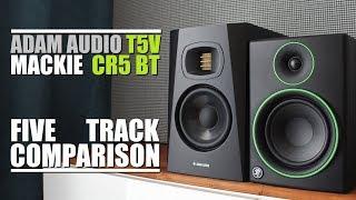 Adam Audio T5V vs Mackie CR5 BT  ||  5 Tracks Comparison