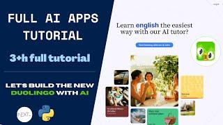 Build a Complete Language AI tutoring Apps with Nextjs, Python, Docker: Complete