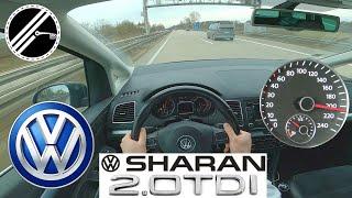 VW Sharan II 2.0 TDI 140 PS Top Speed Drive On German Autobahn With No Speed Limit POV