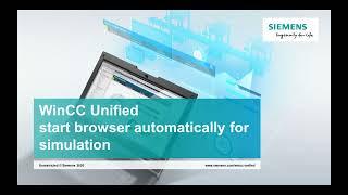 WinCC Unified - Start browser with simulation from TIA Portal