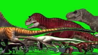 Upgraded Dinosaur Stampede From Meteor Green Screen