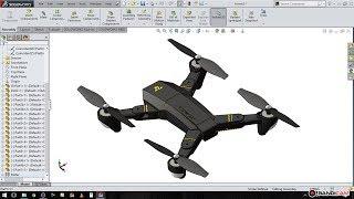 solidworks tutorial # : 36 how to make design and assembly drone [ quadcopter ] in solidworks