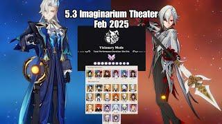 NEW! 5.3 Imaginarium Theater (Feb 2025 ) | Visionary Mode: Act 10 | Full Star Clear | Genshin Impact