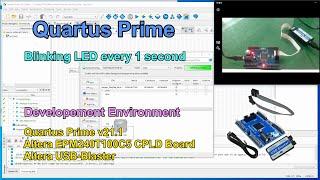 QUARTUS PRIME Basics - (2) LED blinks every 1 second (Altera EPM240 FPGA / CPLD Board Verilog Test)