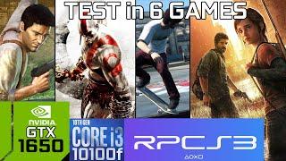 RPCS3 - Test 6 Games with GTX 1650 & i3 10100f