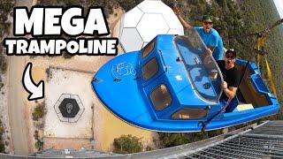 Boat Vs. World's Strongest Trampoline from 45m