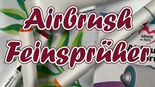 Airbrush Feinsprüher Unboxing und Test || Aquarmarker von Action