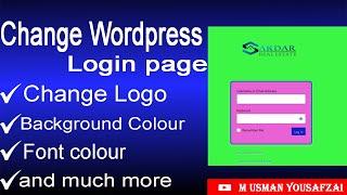 Change WordPress Login Logo / background in urdu/hindi