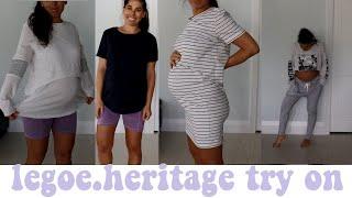 LEGOE. HERITAGE maternity clothes TRY ON HAUL 9 months pregnant