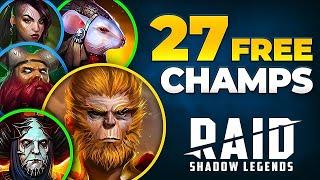 Best Free Epic & Legendary Champions Promo codes  Raid Shadow Legends Tier List  2024