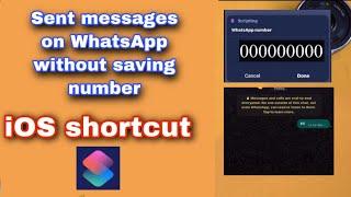 Make iOS Shortcut Sent messages on WhatsApp without saving number. #ios_shortcuts #whatsapp #chat