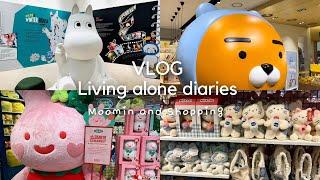 vlog living alone diaries  moomin 무민 , shopping birthday gift in Seoul