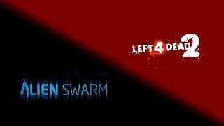 Гемплей 2 в 1. "Left 4 Dead 2" "Alien Swarm"