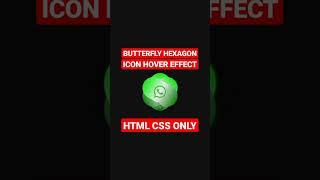 Animation Button - Butterfly Hexagon Hover Effect CSS #mengareit #shorts #htmlcss