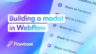 How to build a pop-up modal in Webflow