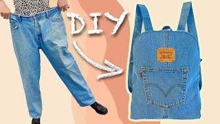 DIY JEANS BACKPACK / RECICLANDO PANTALONES / COMO HACER UNA MOCHILA DESDE CERO