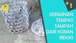 Tutorial membuat tempat sampah dari koran bekas