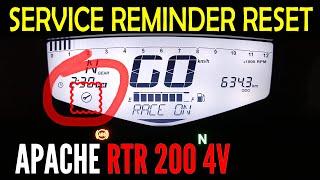 Resetting Service Reminder || Apache RTR 200 ||