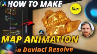 Map Animation in Davinci Resolve like Vox , Johny harris | Beginners Tutorial | Fusion Studios