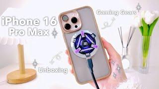 UNBOXING THE IPHONE 16 PRO MAX!! Benks Case & Cooling Wireless ChargerDessert Titanium + 256GB