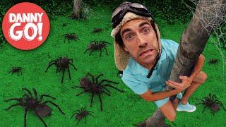 "Spooky Spiders Everywhere!"  Halloween Adventure | Floor is Lava Game | Danny Go! Songs for Kids