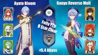 C0 Ayato Bloom & C0 Ganyu Reverse Melt - Spiral Abyss 5.4