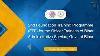 #Training@IIPA l Foundation Training Programme l Bihar Administrative Service