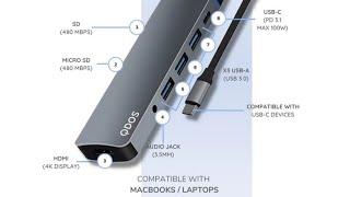 QDOS PowerLink COMBI 8-in-1 USB-C Hub