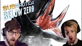 GAMERS REACT to the ICE WORM LEVIATHAN Subnautica Below Zero