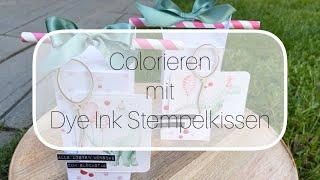 Colorieren mit Dye Ink Stempelkissen | Creative-Depot und Treeebird Einschulungsstempel