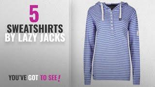 Top 10 Lazy Jacks Sweatshirts [2018]: Lazy Jacks Stripe Hoody - Bluebell