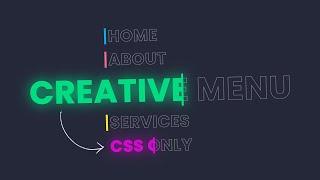 CSS Creative Menu Hover Text Animation Effects | Amazing Animated Text using Html & CSS