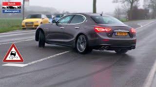 Sportscars Accelerating SLIPPERY! - C63 AMG, Huracan, RS6, Ghibli S, M3, GTR, Golf R,..