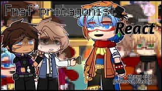 Fnaf Protagonist react to.....[+Henry Emily and Glamrock Freddy]MY AU!!!