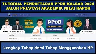 SIMULASI PPDB KALBAR 2024 JALUR SELEKSI PRESTASI AKADEMIK NILAI RAPOR