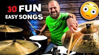30 Fun/Easy Songs For Drums (Extreme Fun!)