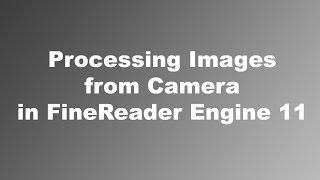 Processing Images from Camera