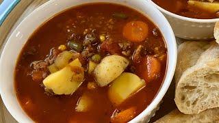 How to make Hamburger Vegetable Soup | Vegetable Beef Soup Recipe | Tammicia Rochelle