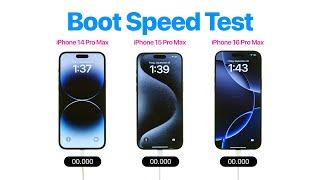 Boot Speed Test - iPhone 16 Pro Max vs iPhone 15 Pro Max vs iPhone 14 Pro Max