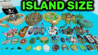 ISLAND Size Comparision Blox Fruits (All Seas & Islands) Roblox