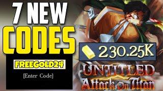 *NEW* ALL WORKING CODES FOR UNTITLED ATTACK ON TITAN IN 2024! ROBLOX UNTITLED ATTACK ON TITAN CODES